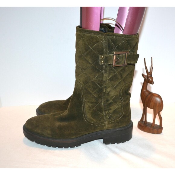 Vintage Suede Aquatalia Olive Army Green - Picture 1 of 7